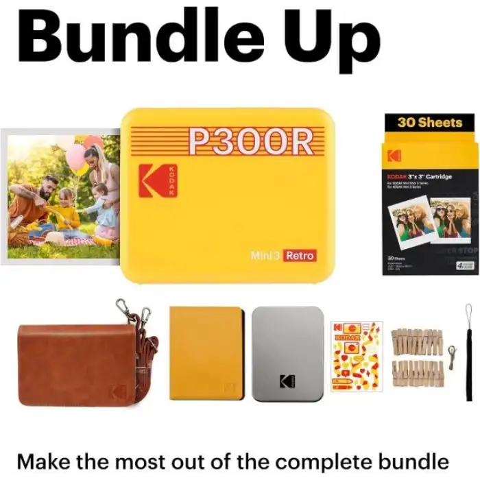 KODAK Mini 3 Retro 4PASS Taşınabilir Fotoğraf Yazıcısı