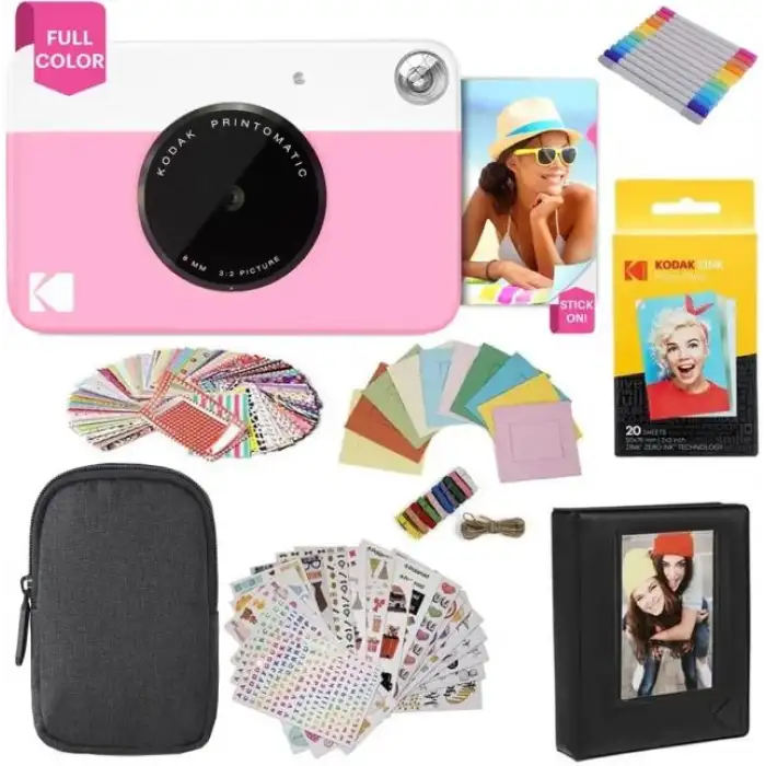 KODAK Printomatic Tam Renkli Anında Baskı Dijital Fotoğraf Makinesi - Başlangıç ​​Paketi
