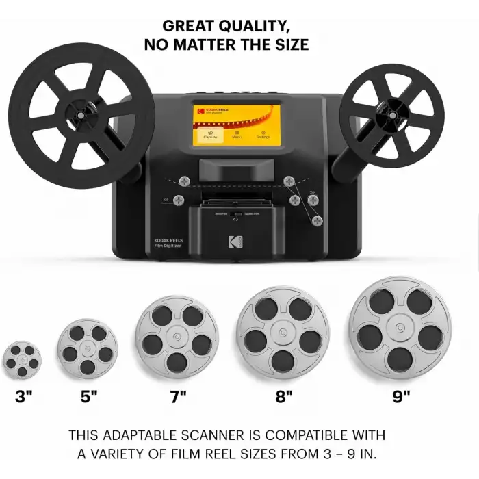 KODAK REELS 8mm ve Süper 8 Film Sayısallaştırıcı Dönüştürücü - 5 Inch