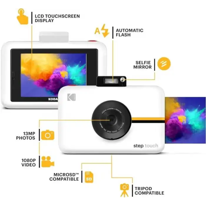 Kodak Step Touch 13MP Dijital Kamera ve Instant Yazıcı