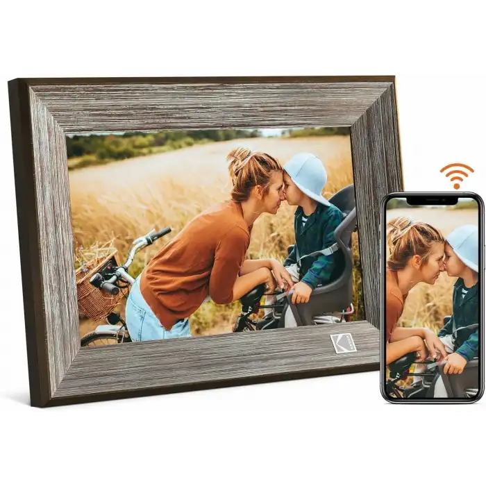 KODAK WiFi Dijital Resim Çerçevesi, 10.1 Inc Dokunmatik Ekran, 32GB Alan