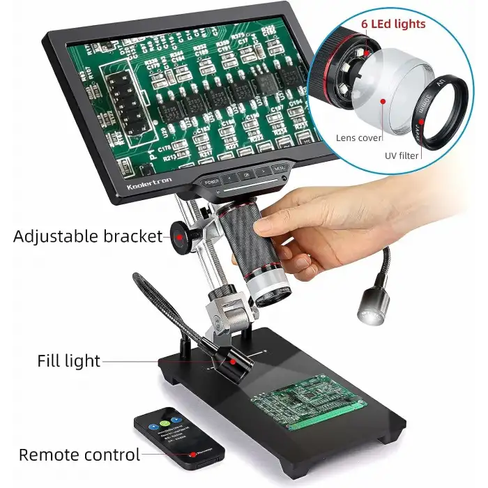 Koolertron 10.1 Inc HDMI Dijital Lehimleme Mikroskobu