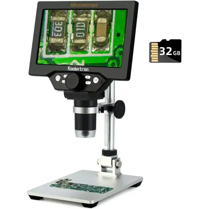 Koolertron 12MP 1-1200X Büyütme 7 Inc LCD Dijital Mikroskop