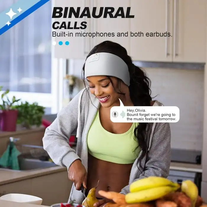 LC-dolida Uyku Maskesi - Kablosuz Kulaklıklar - Bluetooth 5.2 - Arktik Beyaz