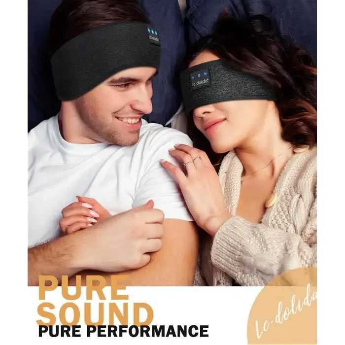 LC-dolida Uyku Maskesi - Kablosuz Kulaklıklar - Bluetooth 5.2 - Siyah