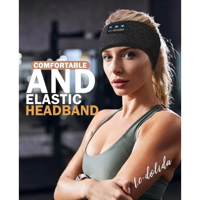 LC-dolida Uyku Maskesi - Kablosuz Kulaklıklar - Bluetooth 5.2 - Siyah