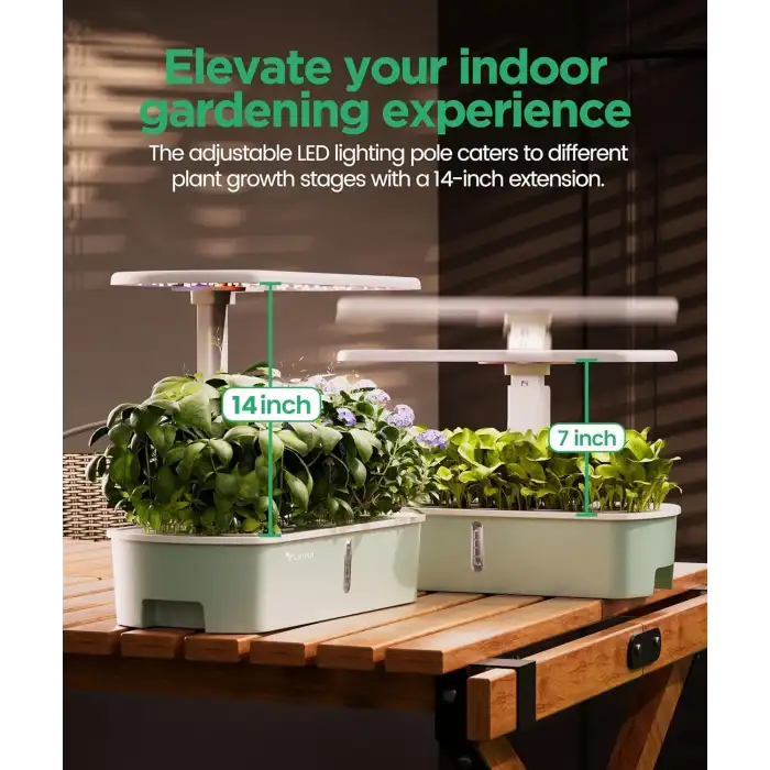 LetPot LPH-Air Hidroponik Yetiştirme Sistemi Kitleri, 10 Kapsül - App ve WiFi - Yeşil