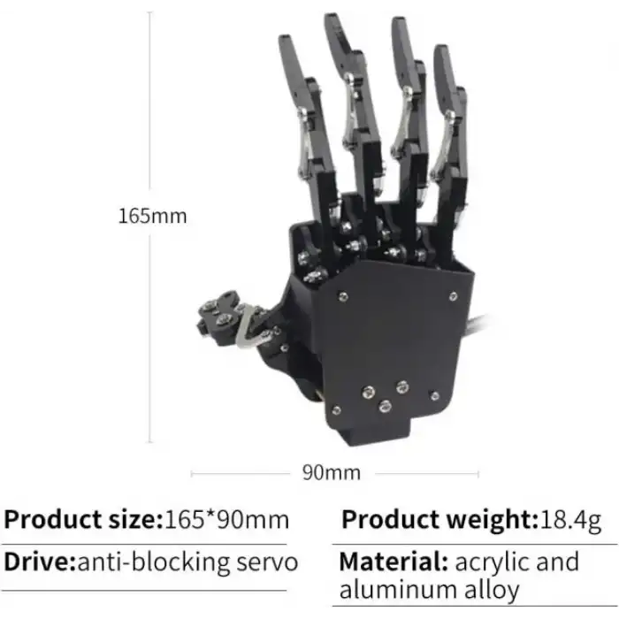 LewanSoul Robot El Beş Parmak Biyonik Robot Mekanik Kol DIY