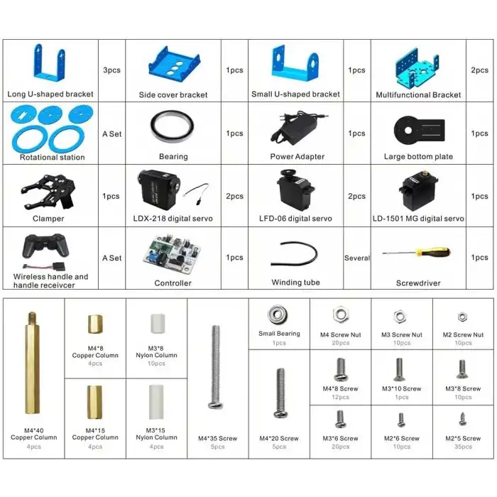 LewanSoul Robotik Kol Kiti 6DOF Programlama Robot Kolu