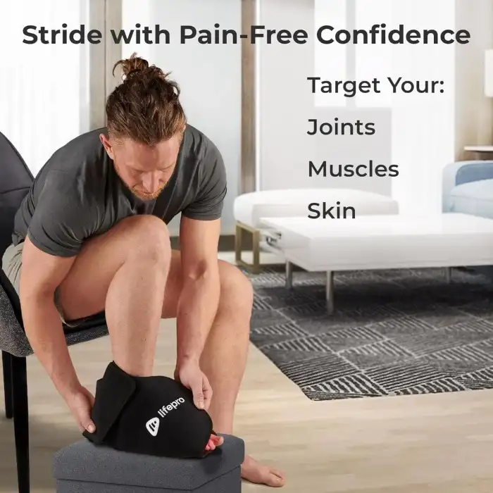 LifePro Kırmızı ve Yakın Kızılötesi Işık Terapisi Ayak ve Ayak Bileği Desteği