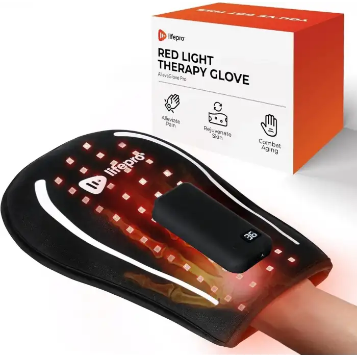 LifePro Kızılötesi ve Kırmızı Işık Terapi Eldiveni - Şarj Edilebilir LED Eldiven