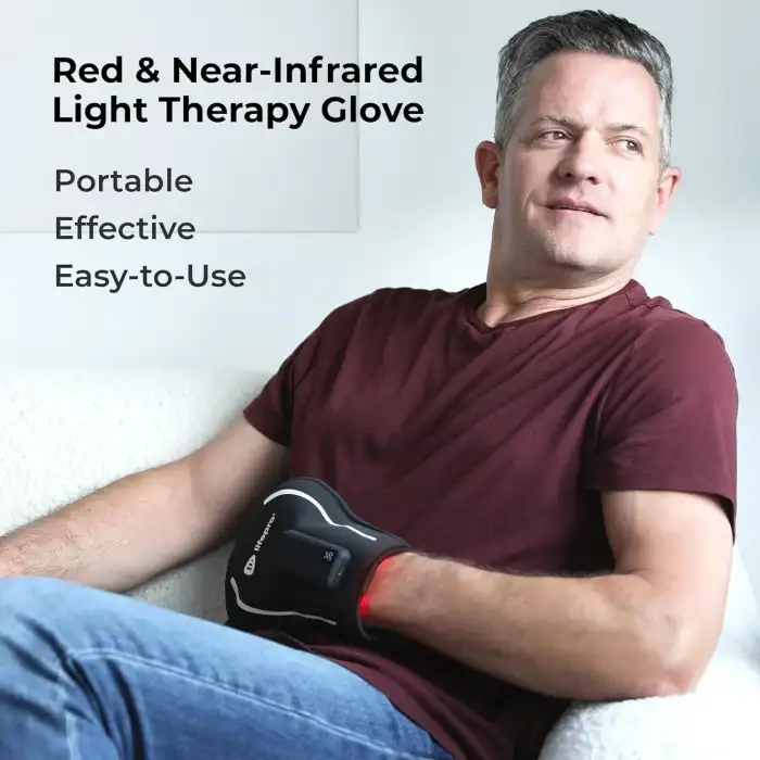 LifePro Kızılötesi ve Kırmızı Işık Terapi Eldiveni - Şarj Edilebilir LED Eldiven