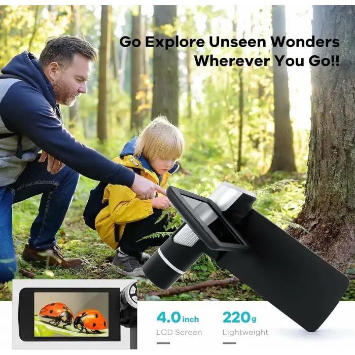 LINKMICRO LM203 Metal Standlı El Tipi LCD Dijital Mikroskop