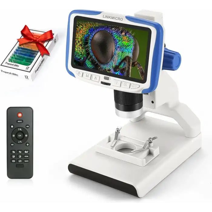 LINKMICRO Taşınabilir Dijital Mikroskop 200X Mikroskop Kiti - 5 Inc LCD