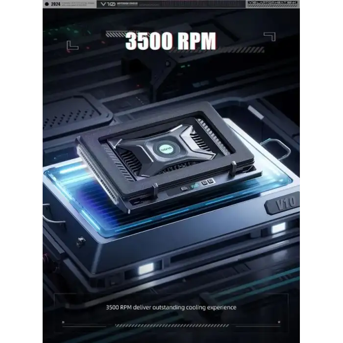 llano V10-SE Oyun Dizüstü Bilgisayarı Soğutma Pedi 3500 RPM Turbofanlı