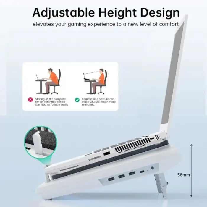 llano V12 Dizüstü Bilgisayar Soğutma Pedi 5.5 Turbofan (RGB Yok)