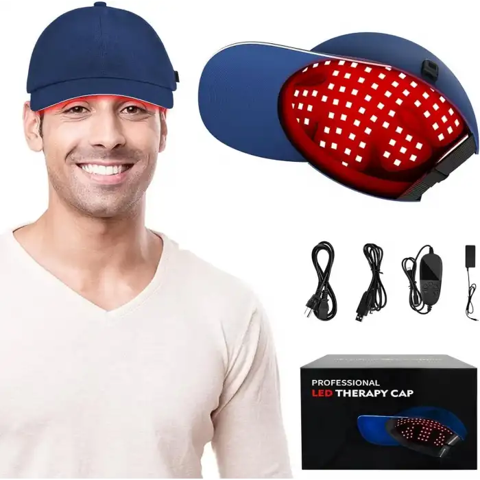 LONLIKE Işık Terapi Şapkası, Zamanlayıcı ve Kontrol Cihazı ile Baş İçin