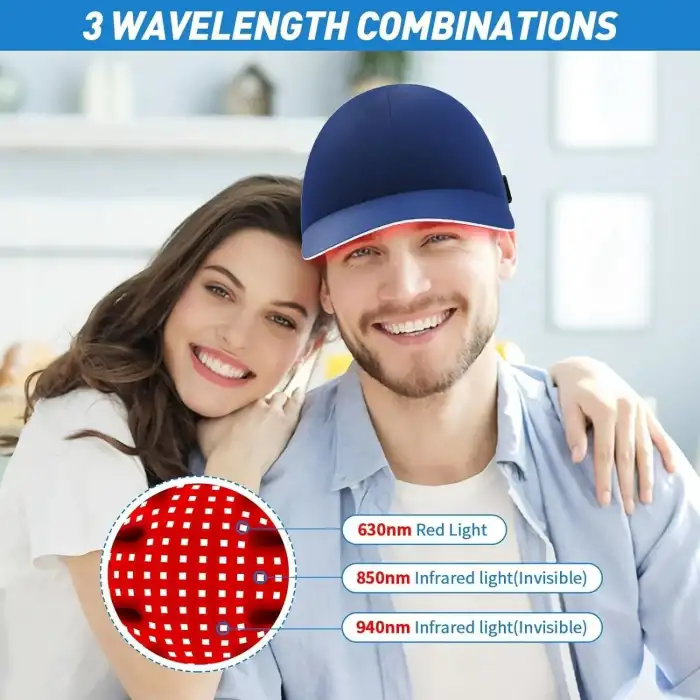 LONLIKE Işık Terapi Şapkası, Zamanlayıcı ve Kontrol Cihazı ile Baş İçin