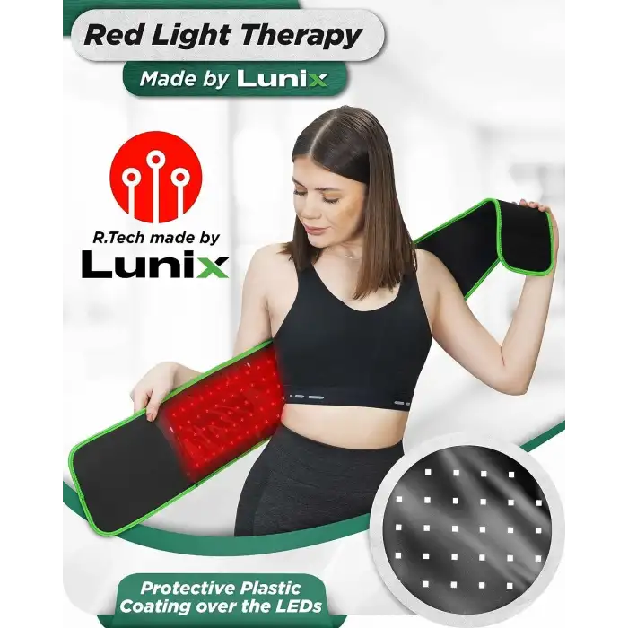 Lunix LX16 Kırmızı Işık Terapi Kemeri Dolasimi Artırın, Kasları Rahatlatın - Yeşil