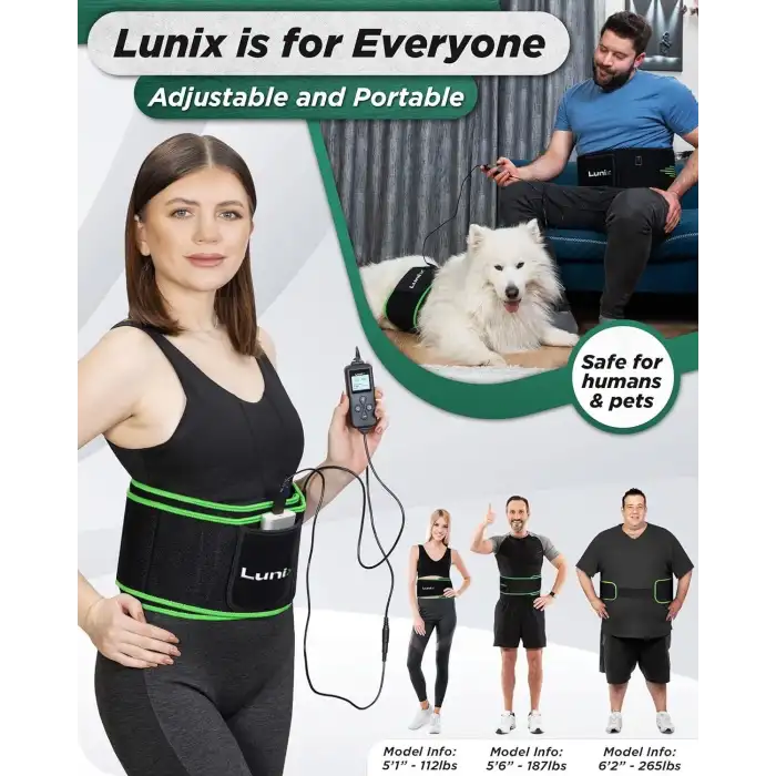 Lunix LX16 Kırmızı Işık Terapi Kemeri Dolasimi Artırın, Kasları Rahatlatın - Yeşil