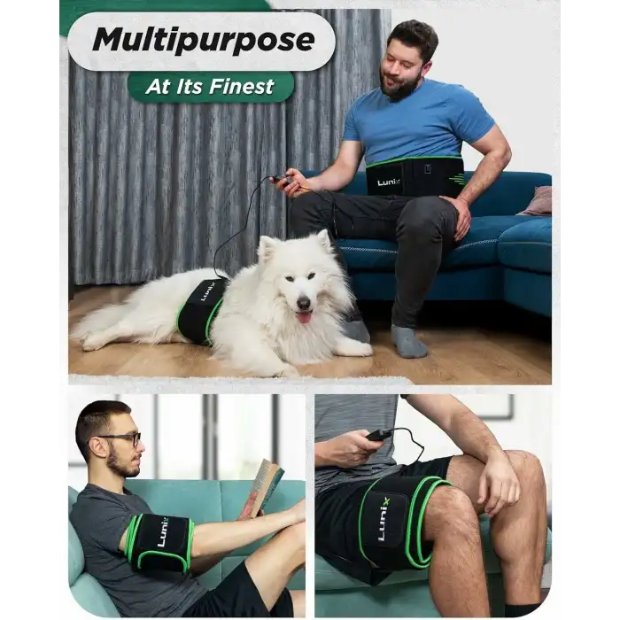 Lunix LX16 Kırmızı Işık Terapi Kemeri Dolasimi Artırın, Kasları Rahatlatın - Yeşil