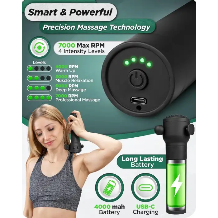 Lunix LX28 Taşınabilir El Tipi Titreşimli Masaj Aleti - Boyun, Sırt ve Bacaklar