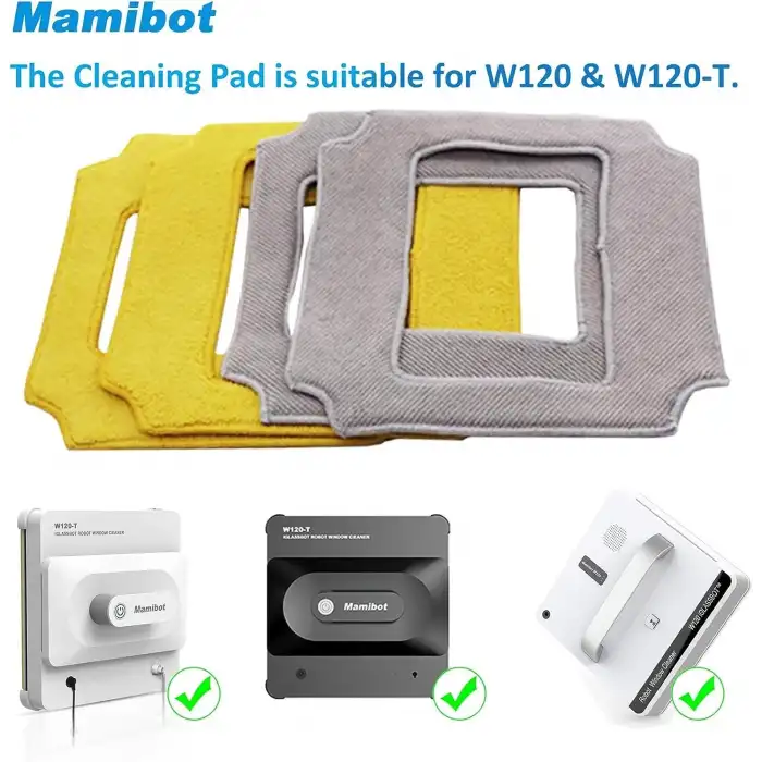 Mamibot 4lü Temizleme Pedleri - W120 ve W120-T Cam Temizleme Robotu