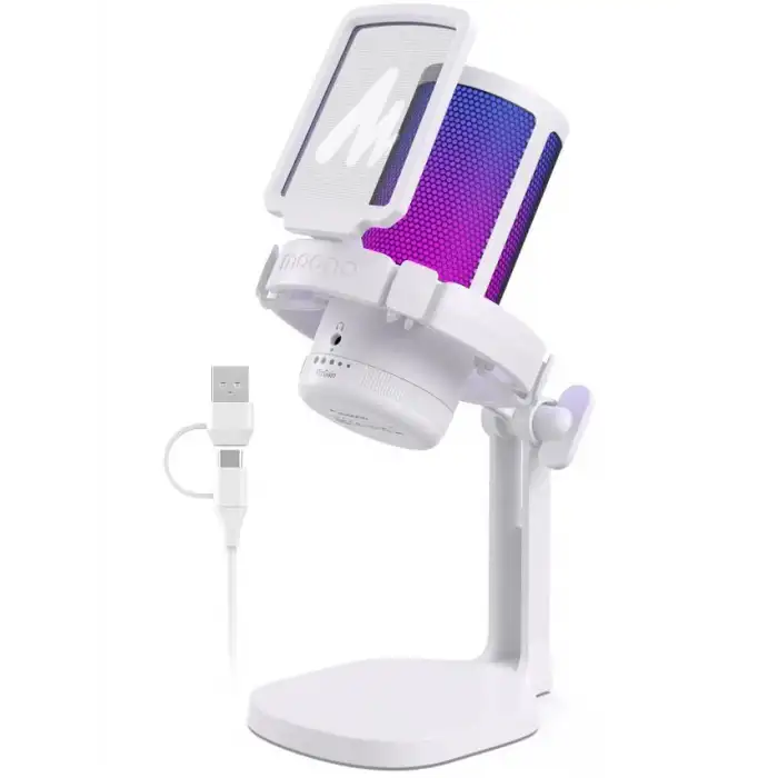 MAONO USB RGB Işıklı Kondenser Oyun Mikrofonu