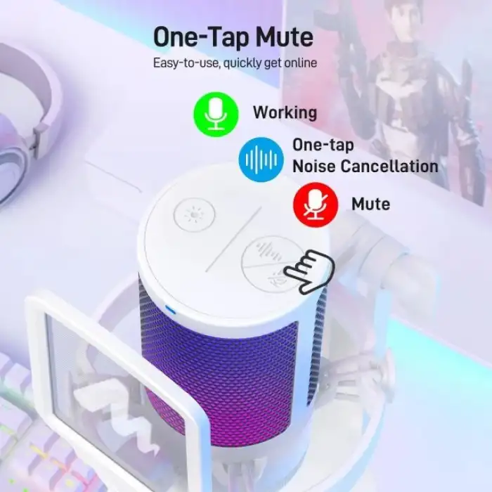 MAONO USB RGB Işıklı Kondenser Oyun Mikrofonu