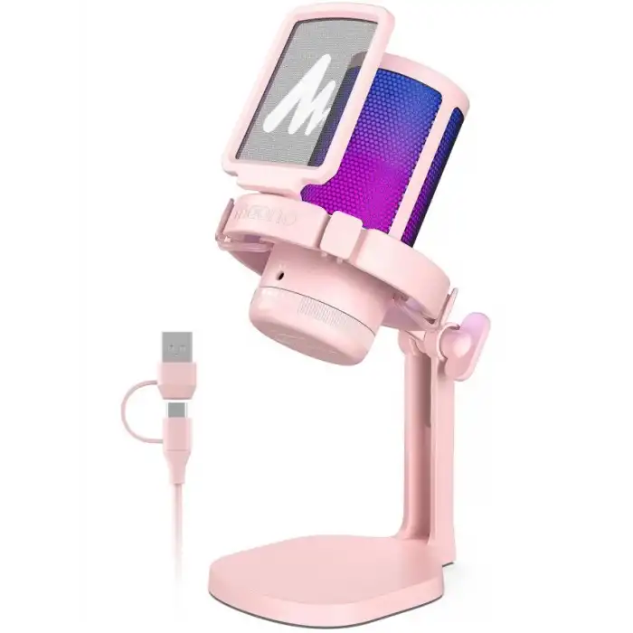 MAONO USB RGB Işıklı Kondenser Oyun Mikrofonu
