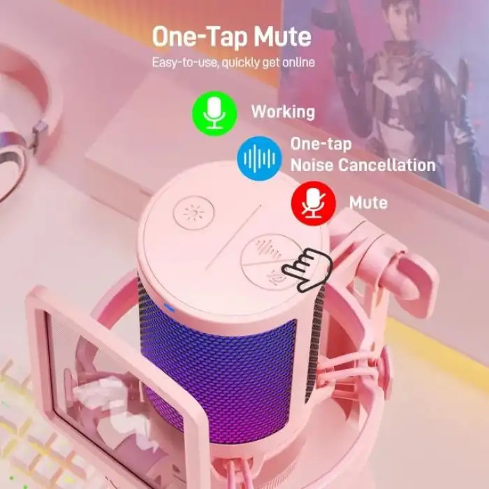 MAONO USB RGB Işıklı Kondenser Oyun Mikrofonu