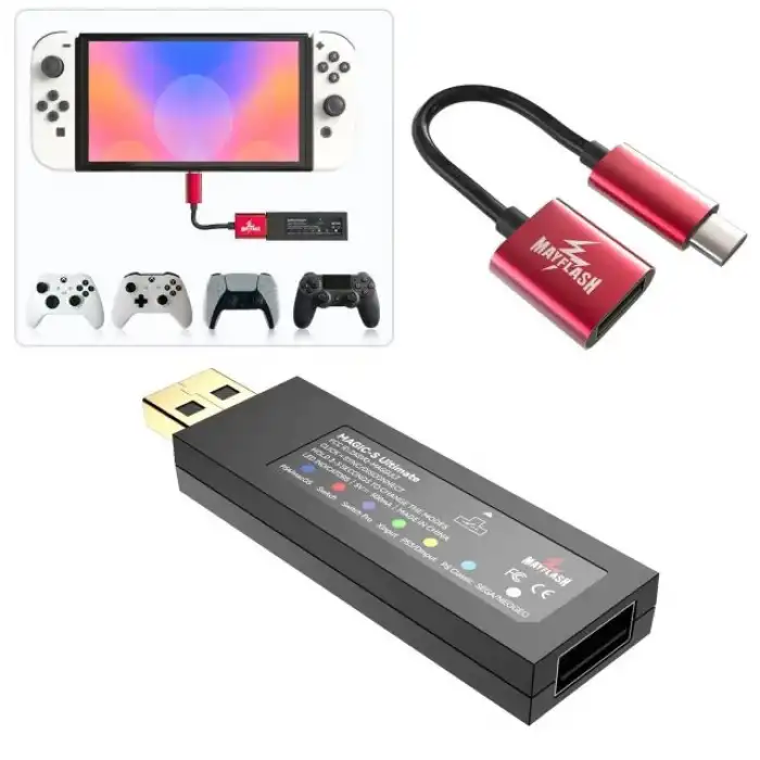 MAYFLASH Magic-S PS4 için Ultimate Kablosuz Bluetooth USB Adaptörü