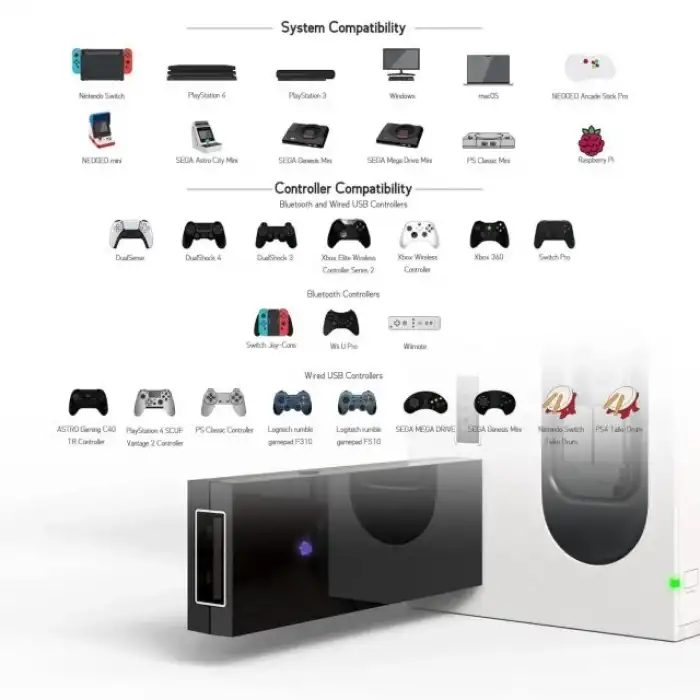 MAYFLASH Magic-S PS4 için Ultimate Kablosuz Bluetooth USB Adaptörü