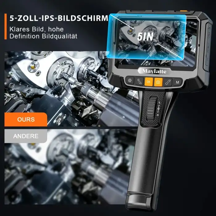 Maylatte Eklemli Boroskop, İki Yönlü Muayene Endoskopu - 1.7m Kablo