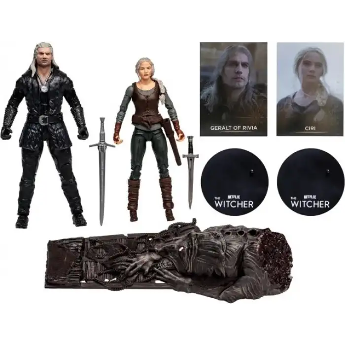 McFarlane The Witcher Netflix Geralt and Ciri Figür