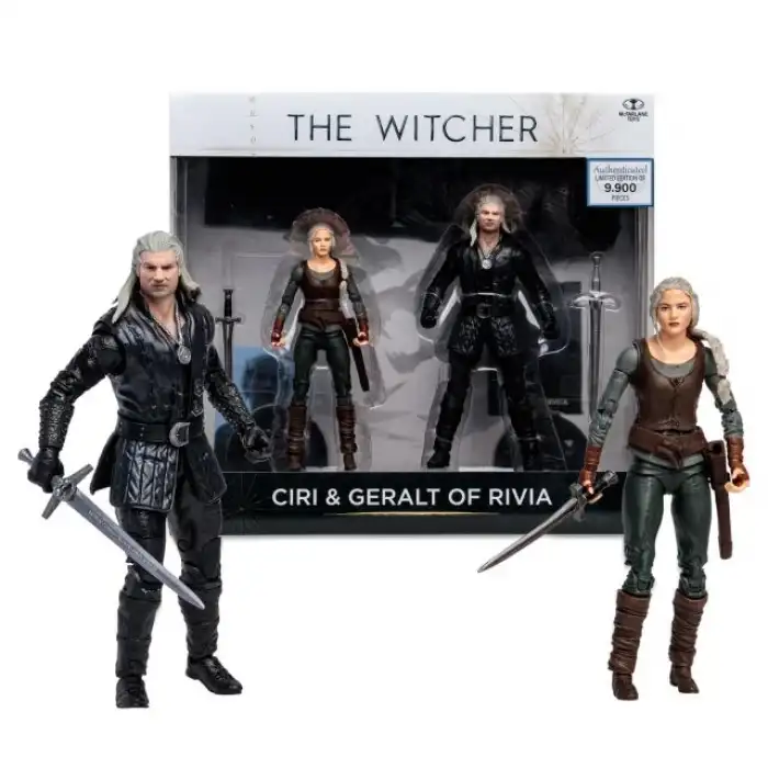 McFarlane The Witcher Netflix Geralt and Ciri Figür