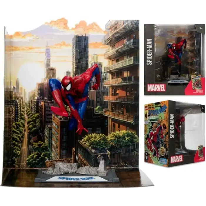 McFarlane Toys Marvel Örümcek Adam 1:10 Ölçekli Sahne Detaylı Poz Veren Figür