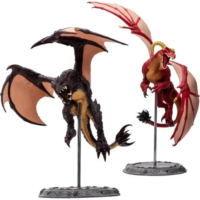 McFarlane Toys- World of Warcraft Red Highland Drake and Black Figürü