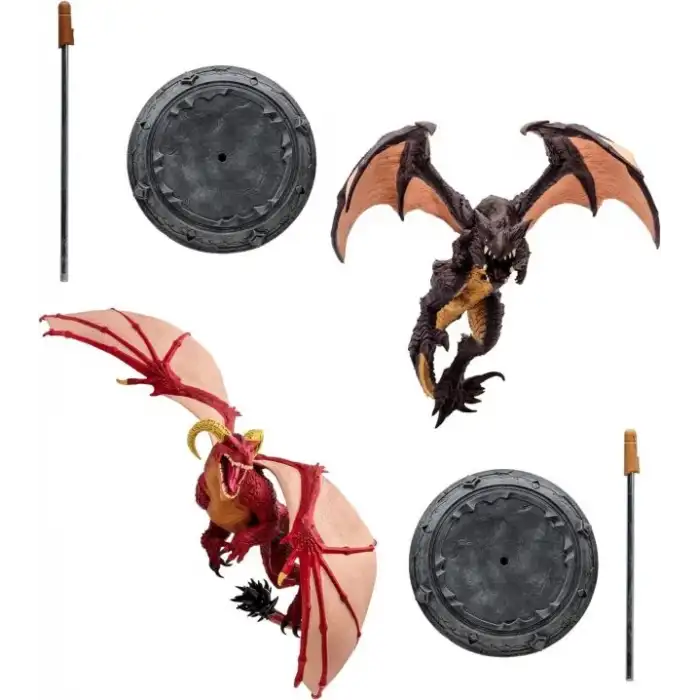McFarlane Toys- World of Warcraft Red Highland Drake and Black Figürü