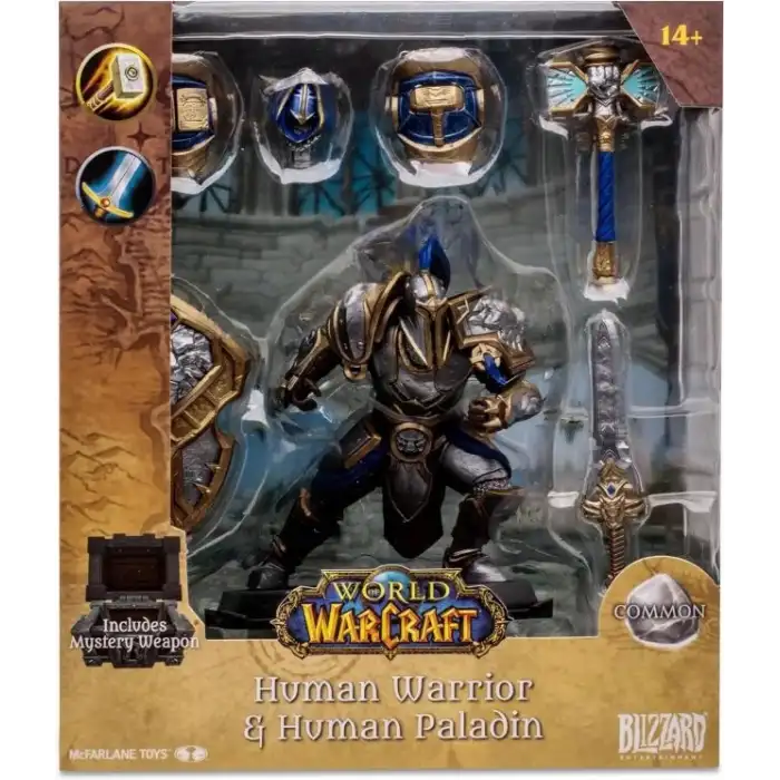 McFarlane - World of Warcraft- Human: Paladin/Warrior Figürü (Common)