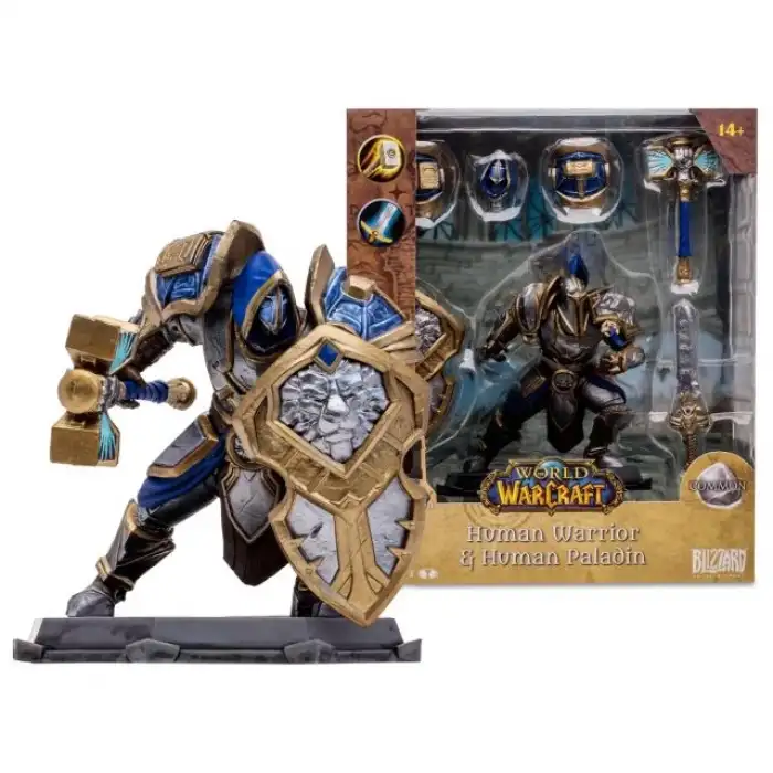 McFarlane - World of Warcraft- Human: Paladin/Warrior Figürü (Common)