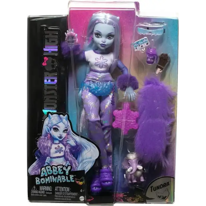 Monster High Abbey Bominable Yeti Moda Bebeği ve Evcil Mamut