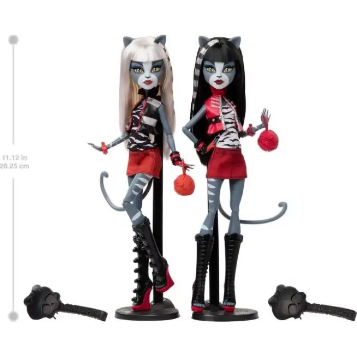 Monster High Boo-riginal Creeproduction Meowlody ve Purrsephone Bebekleri