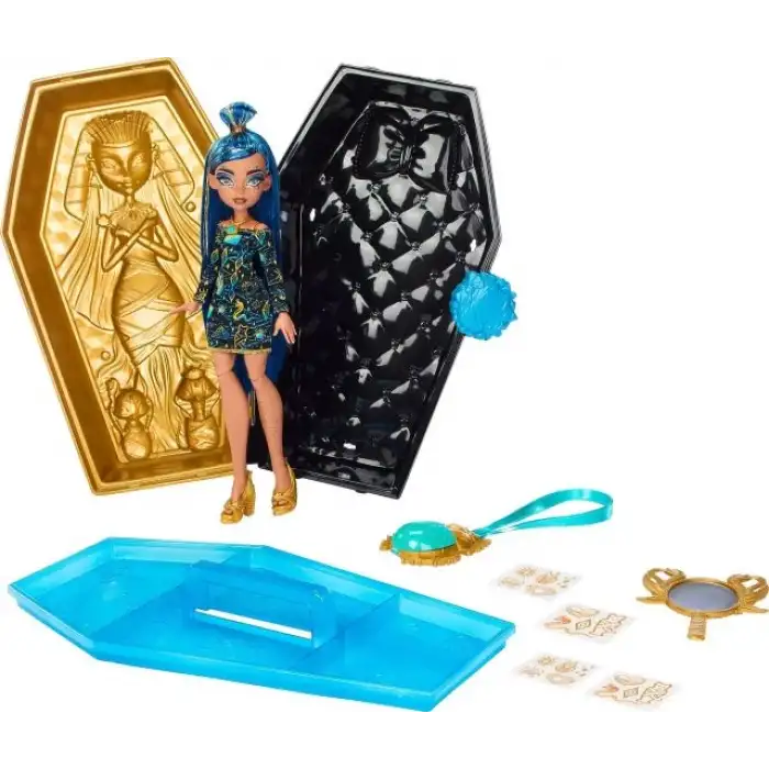 Monster High Doll Cleo De Nile Altın Glam Kılıf Güzellik Seti