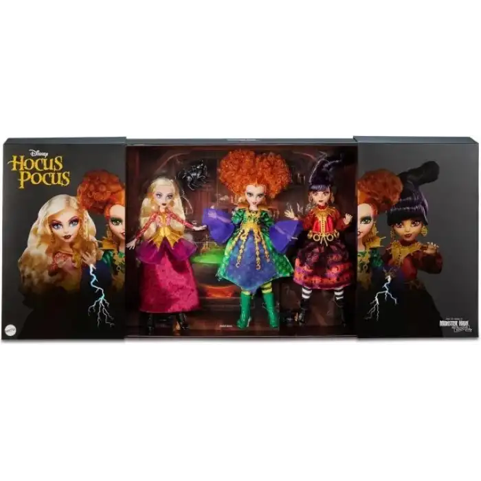Monster High Skullector Hocus Pocus Bebekleri Winifred, Mary, Sarah ve Binx