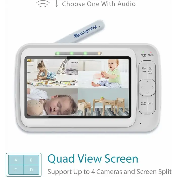 Moonybaby 5 HD Düşük EMF Kablosuz Bebek Monitörü, Kameralı ve Sesli