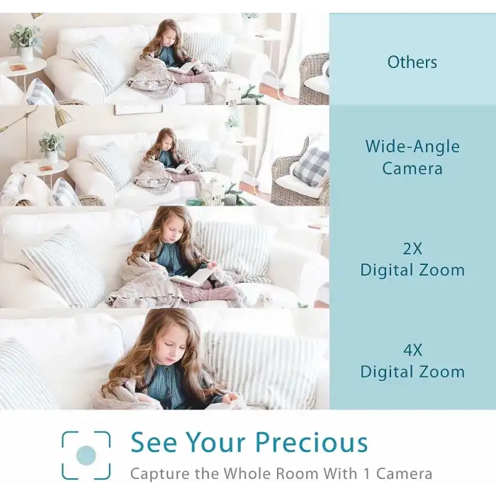 Moonybaby 5 HD Düşük EMF Kablosuz Bebek Monitörü, Kameralı ve Sesli