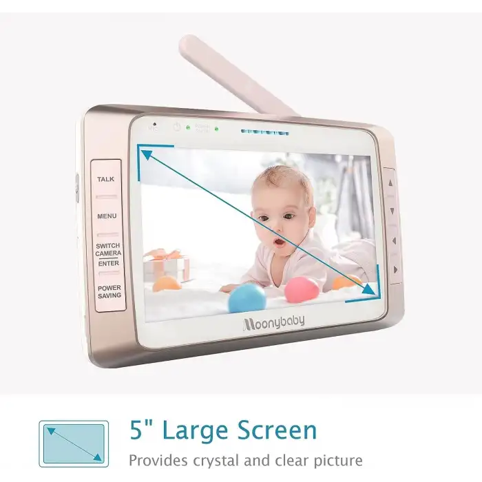 Moonybaby 5 Uzun Menzilli 2 Kameralı Bebek Monitörü, WiFi Gerekmez