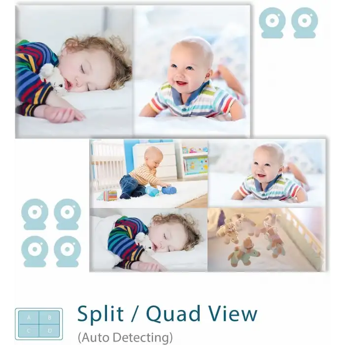 Moonybaby Trust 50 Düşük EMF Kablosuz Bebek Monitörü - 2 Kamera