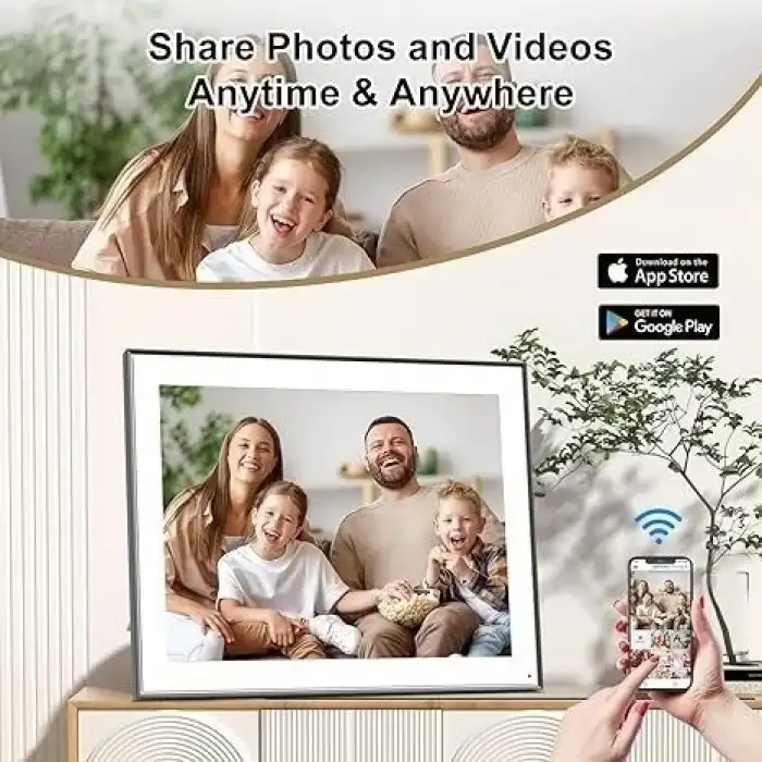 Nethgrow Büyük Dijital Resim Çerçevesi 17 Inc Wifi 32GB 1280x960 IPS Ekran